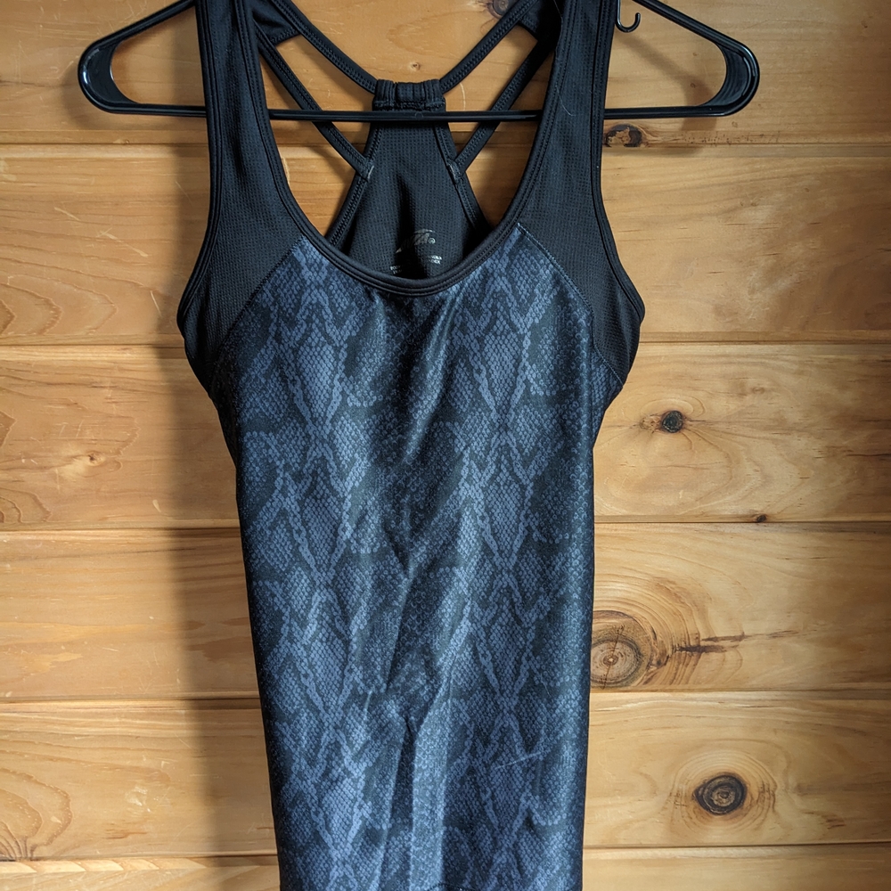 Avia Black Cut Out Fitted Tank Top